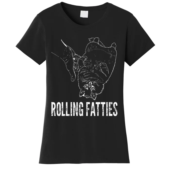 Rollin Fatties Funny Fat Kitty Cat Women's T-Shirt