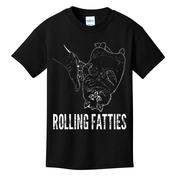 Rollin Fatties Funny Fat Kitty Cat Kids T-Shirt