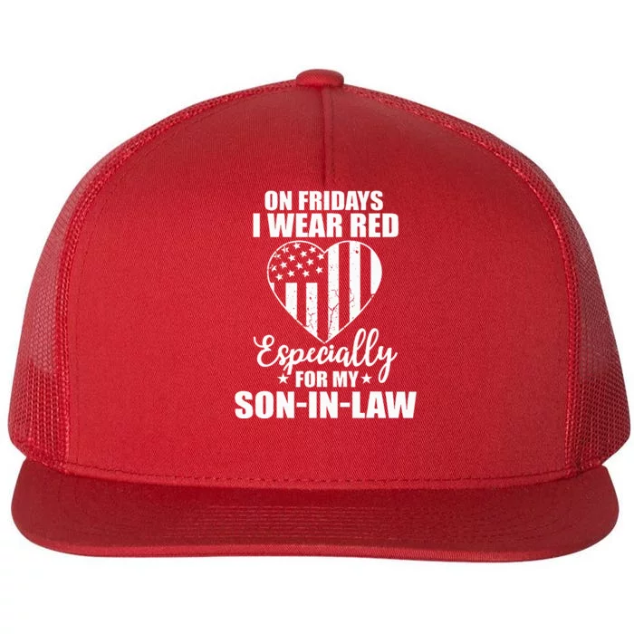 Red Friday For My Son In Law Military Troops Deployed Wear Flat Bill Trucker Hat