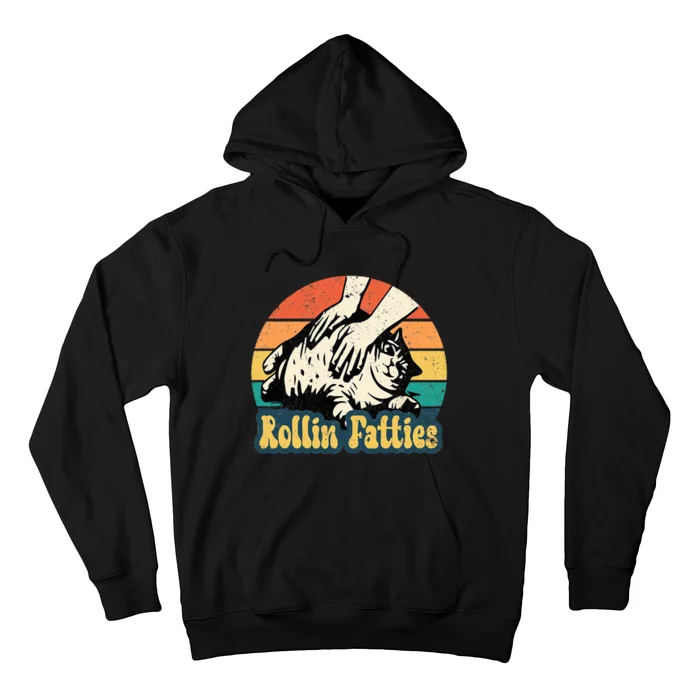 Rollin Fatties Funny Cat Meme Cat Mom Cat Owner Cat Lover Hoodie