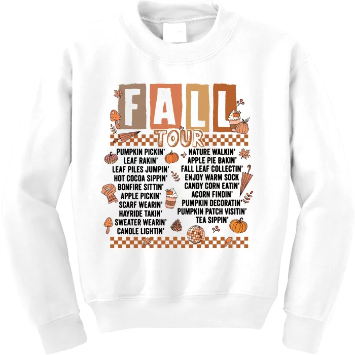 Retro Fall Funny Autumn Lover Kids Sweatshirt