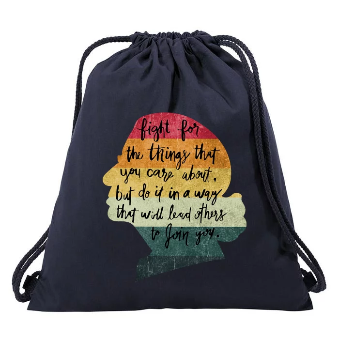 RBG Fight For The Things You Care About Pro Choice Drawstring Bag