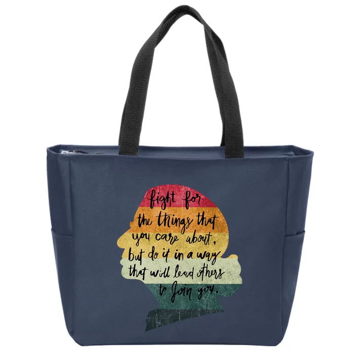 RBG Fight For The Things You Care About Pro Choice Zip Tote Bag