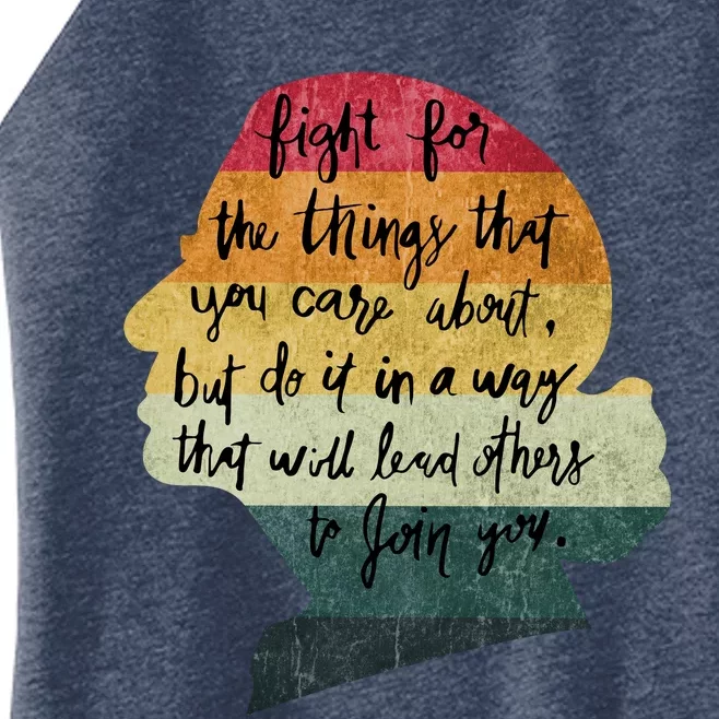 RBG Fight For The Things You Care About Pro Choice Women’s Perfect Tri Rocker Tank