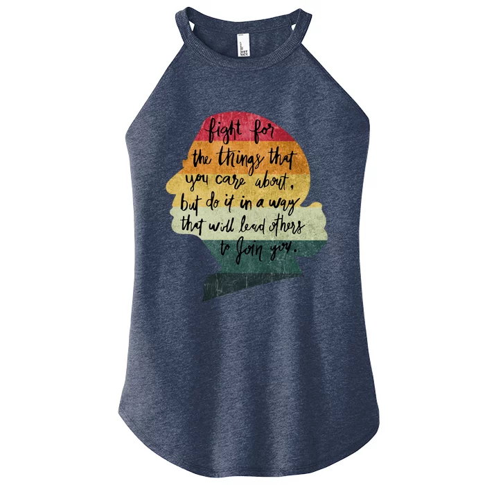 RBG Fight For The Things You Care About Pro Choice Women’s Perfect Tri Rocker Tank