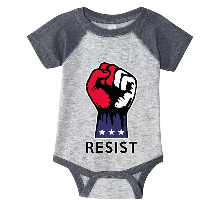 Resistance Fist Fight The Trump Agenda In Usa Infant Baby Jersey Bodysuit