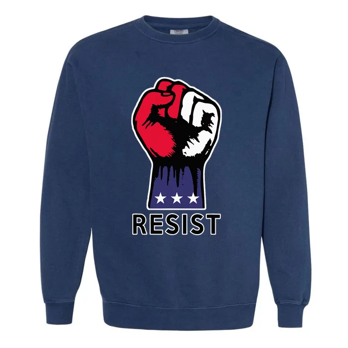 Resistance Fist Fight The Trump Agenda In Usa Garment-Dyed Sweatshirt