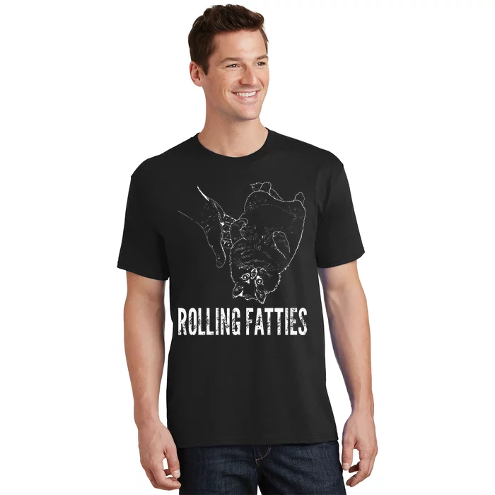 Rollin Fatties Funny Fat Kitty Cat T-Shirt