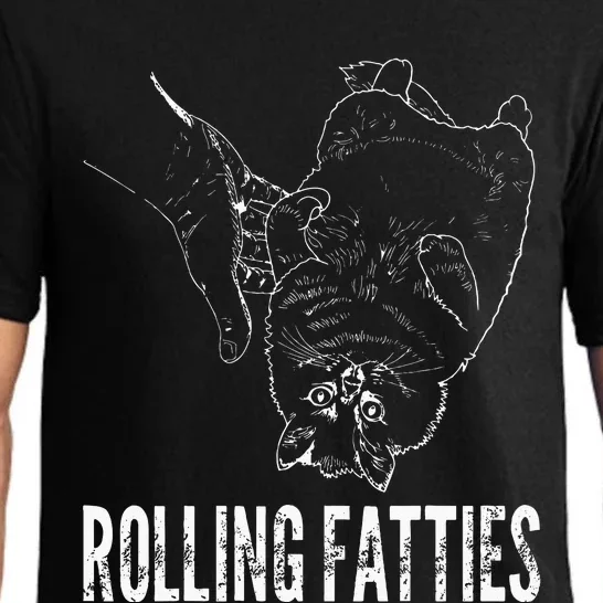 Rollin Fatties Funny Fat Kitty Cat Pajama Set