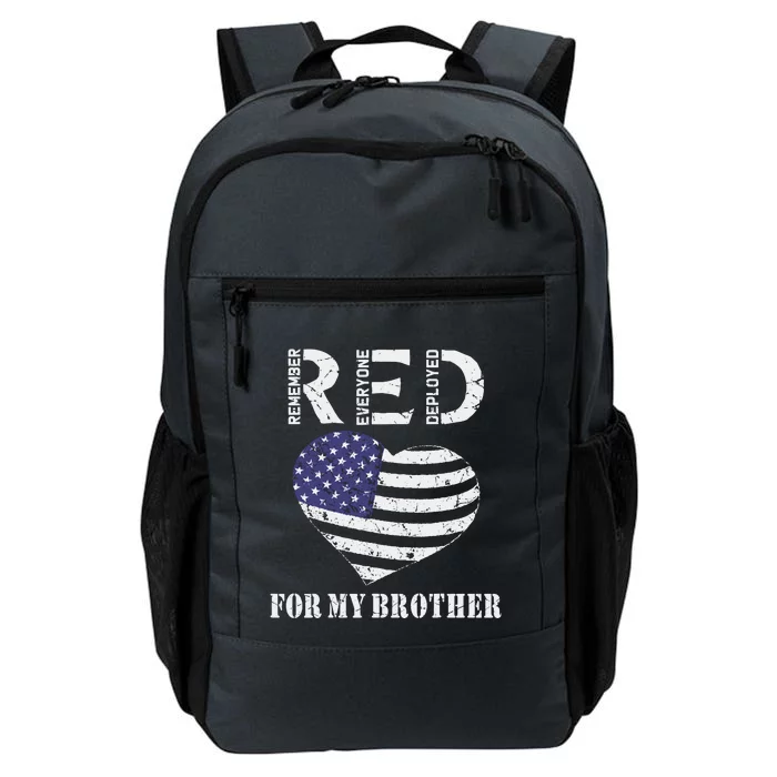 Red Friday For My Brother Remember Everyone Deployed Us Flag Daily Commute Backpack