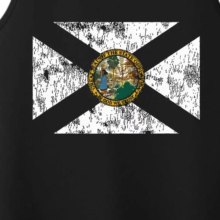 Retro Florida Fl Flag Souvenir Gift Performance Tank