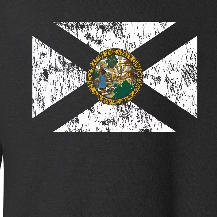 Retro Florida Fl Flag Souvenir Gift Toddler Sweatshirt