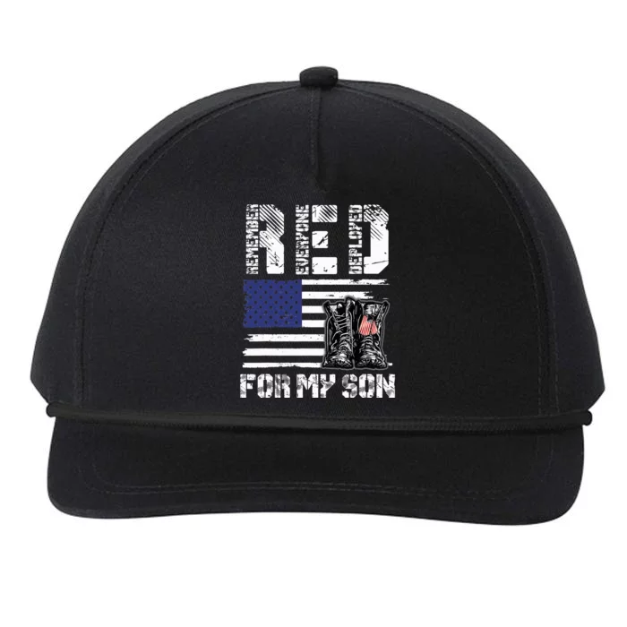 Red Friday For My Son Remember Everyone Deployed Military Snapback Five-Panel Rope Hat