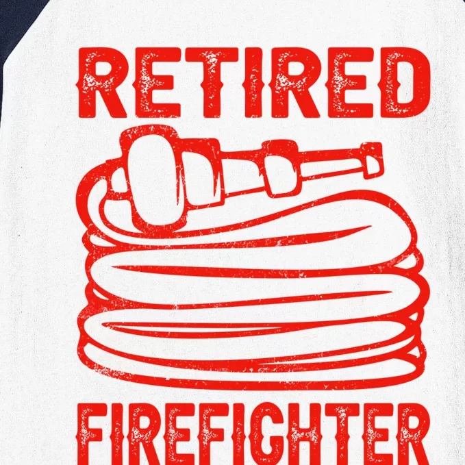 Retired Firefighter Fire Funny Retiret Party Gift Baseball Sleeve Shirt