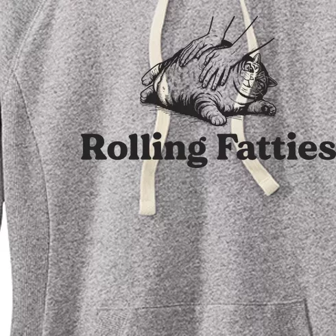 Rolling Fatties Funny Cat Lover Women's Fleece Hoodie