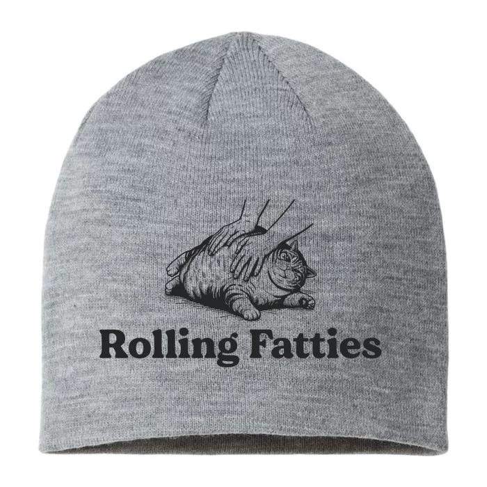 Rolling Fatties Funny Cat Lover 8 1/2in Sustainable Knit Beanie