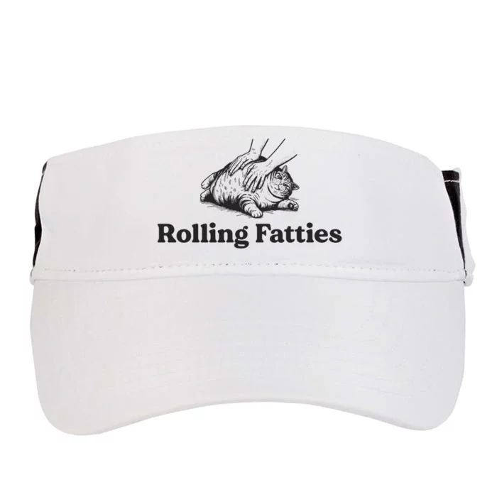 Rolling Fatties Funny Cat Lover Adult Drive Performance Visor