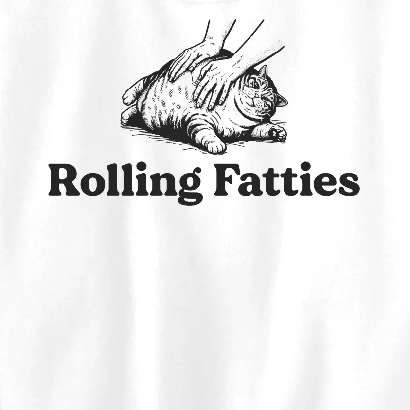 Rolling Fatties Funny Cat Lover Kids Sweatshirt