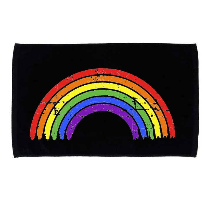 Rainbow Flag For LGBTQ+ Pride Month Awareness Microfiber Hand Towel