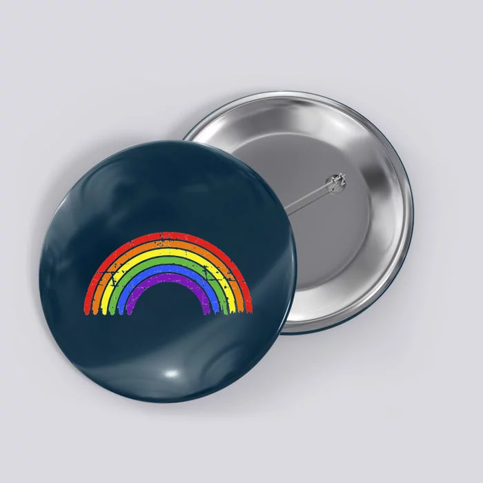 Rainbow Flag For LGBTQ+ Pride Month Awareness Button