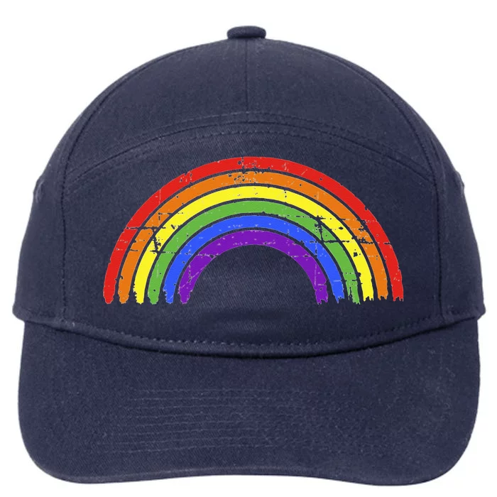 Rainbow Flag For LGBTQ+ Pride Month Awareness 7-Panel Snapback Hat