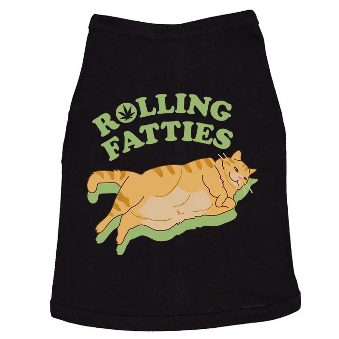 Rolling Fatties Funny Weed Cat Marijuana Doggie Tank