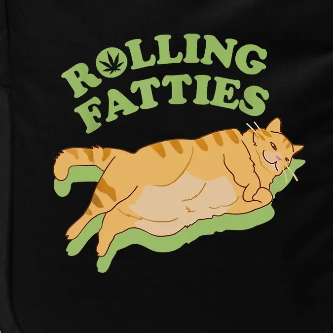 Rolling Fatties Funny Weed Cat Marijuana Impact Tech Backpack