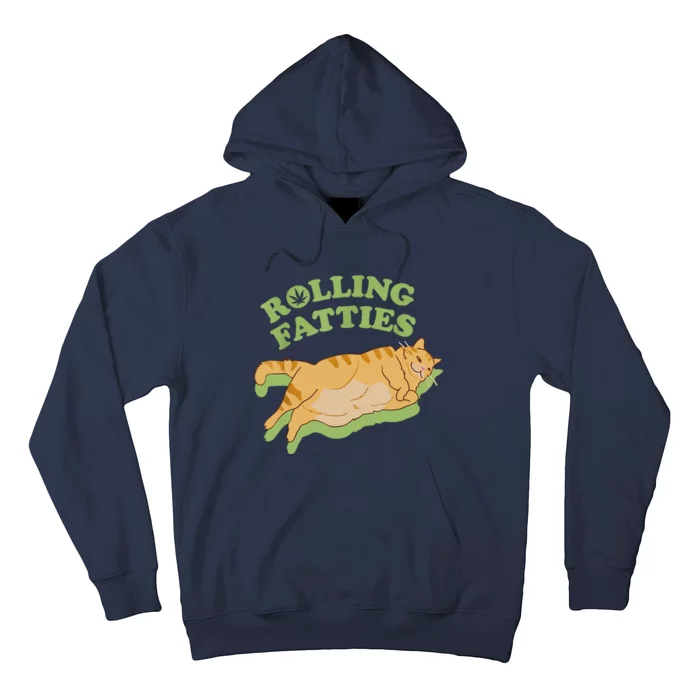 Rolling Fatties Funny Weed Cat Marijuana Hoodie