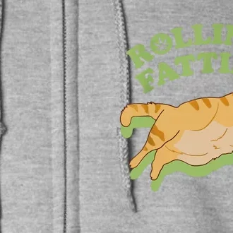 Rolling Fatties Funny Weed Cat Marijuana Full Zip Hoodie