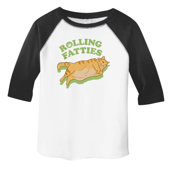 Rolling Fatties Funny Weed Cat Marijuana Toddler Fine Jersey T-Shirt