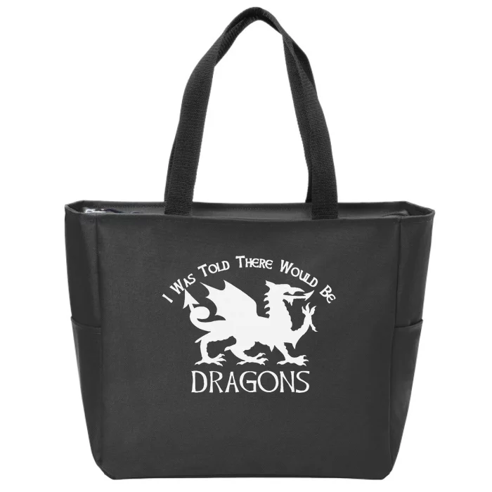 Renaissance Fair Faire Festival Medieval Theme Knight Dragon Zip Tote Bag