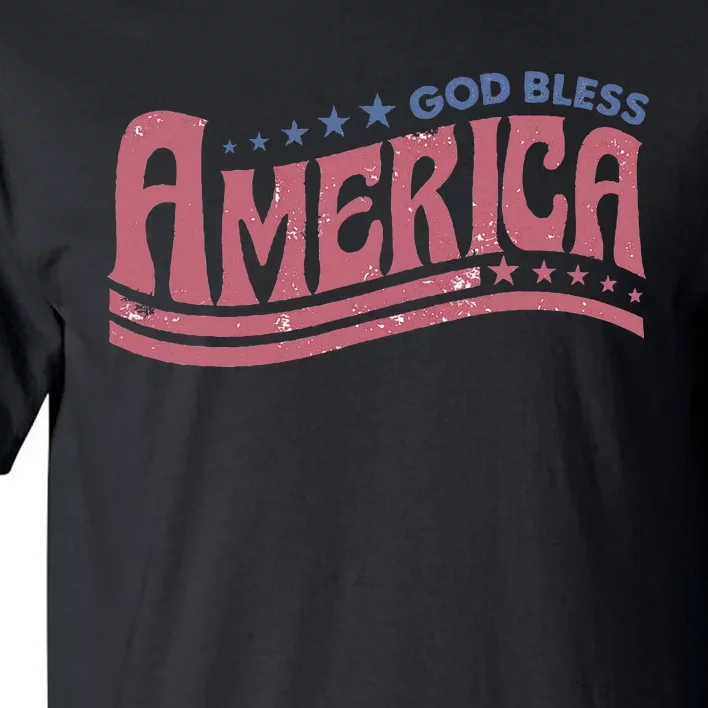 Retro Funny God Bless America Independence Day Tall T-Shirt