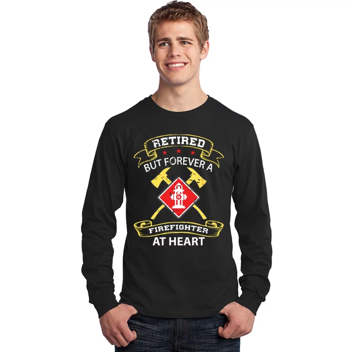 Retired Firefighter Gift Fireman Retirement Firefighter Long Sleeve Shirt