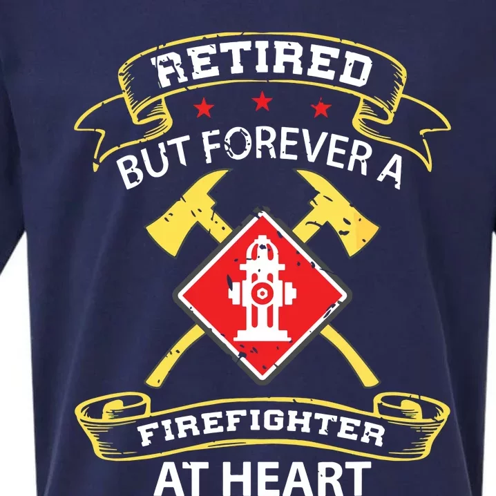 Retired Firefighter Gift Fireman Retirement Firefighter Sueded Cloud Jersey T-Shirt