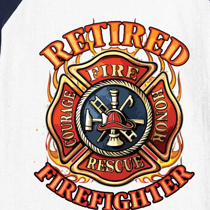 Retired Firefighter Gift Fireman Retirement Party Gift Baseball Sleeve Shirt