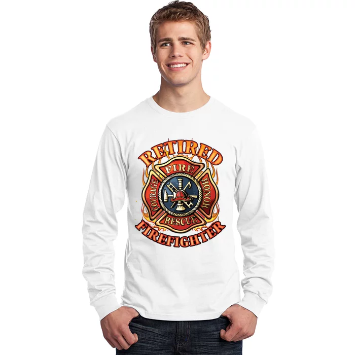 Retired Firefighter Gift Fireman Retirement Party Gift Long Sleeve Shirt