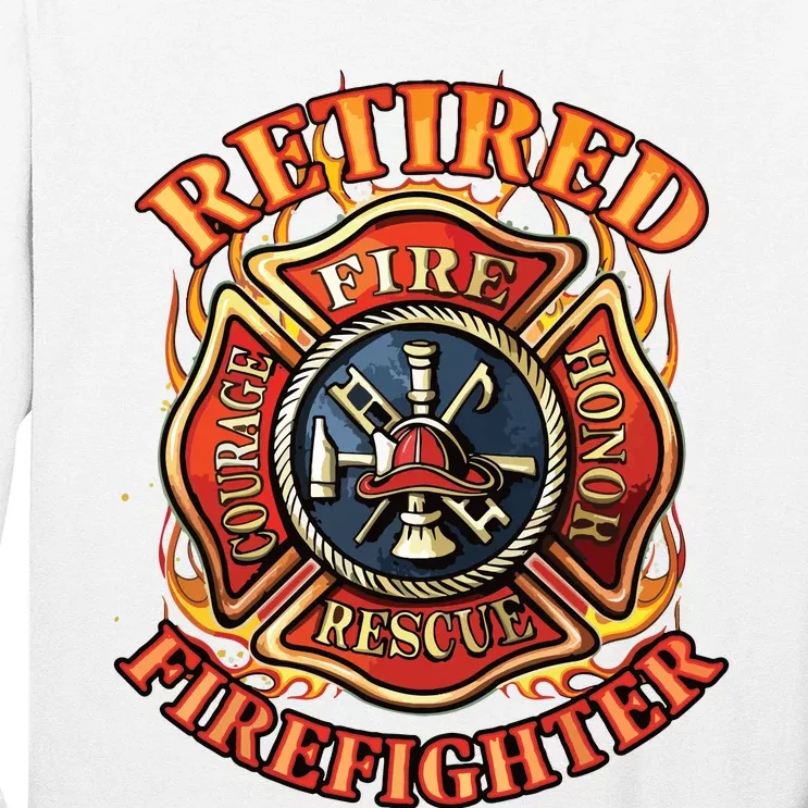 Retired Firefighter Gift Fireman Retirement Party Gift Long Sleeve Shirt