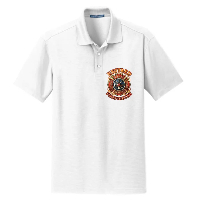 Retired Firefighter Gift Fireman Retirement Party Gift Dry Zone Grid Performance Polo