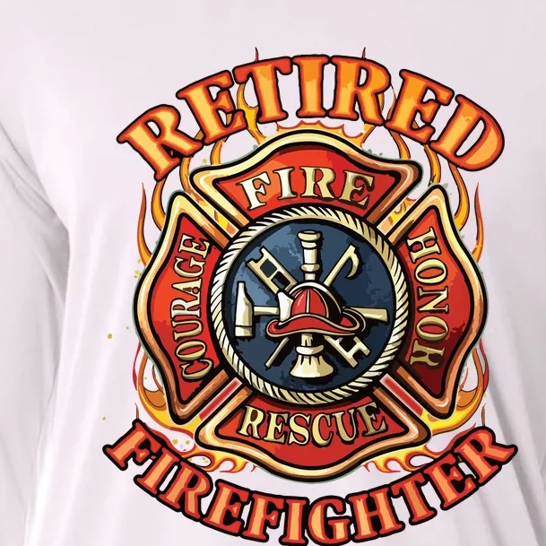 Retired Firefighter Gift Fireman Retirement Party Gift Cooling Performance Long Sleeve Crew