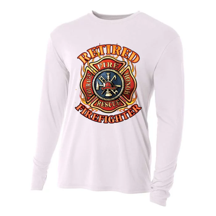 Retired Firefighter Gift Fireman Retirement Party Gift Cooling Performance Long Sleeve Crew