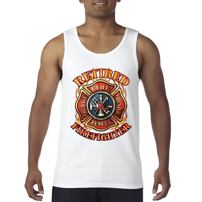 Retired Firefighter Gift Fireman Retirement Party Gift Tank Top