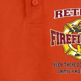 Retired Firefighter Gift For Fireman Fire Fighter Dry Zone Grid Performance Polo