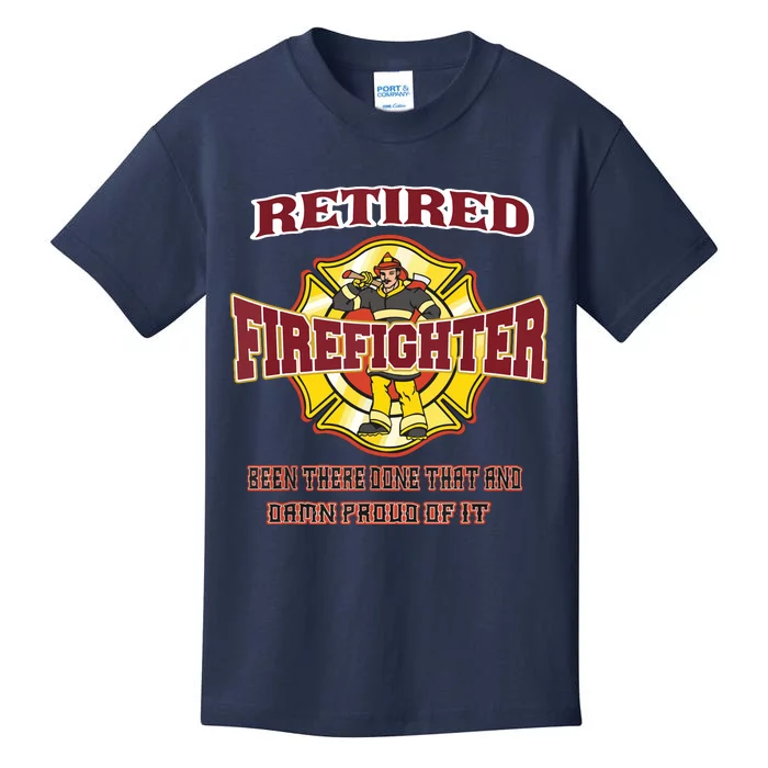 Retired Firefighter Gift For Fireman Fire Fighter Kids T-Shirt