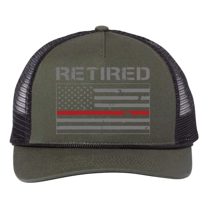 Retired Firefighter Gifts Firefighter Retirement Gifts Retro Rope Trucker Hat Cap