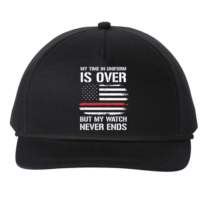 Retired Firefighter Gifts Shirts Thin Red Line Snapback Five-Panel Rope Hat