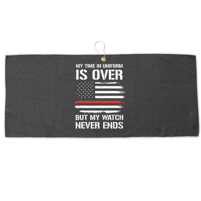 Retired Firefighter Gifts Shirts Thin Red Line Large Microfiber Waffle Golf Towel