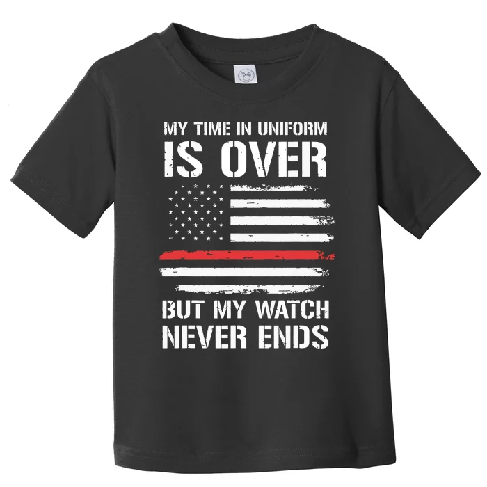 Retired Firefighter Gifts Shirts Thin Red Line Toddler T-Shirt