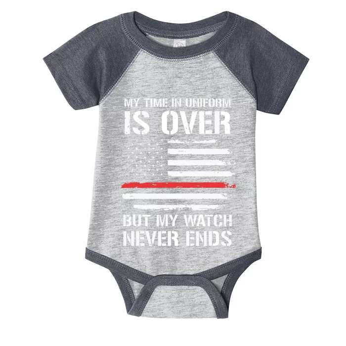 Retired Firefighter Gifts Shirts Thin Red Line Infant Baby Jersey Bodysuit