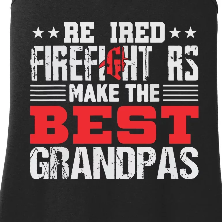 Retired Firefighter Grandpa Fireman Retirement Gift Ladies Essential Tank