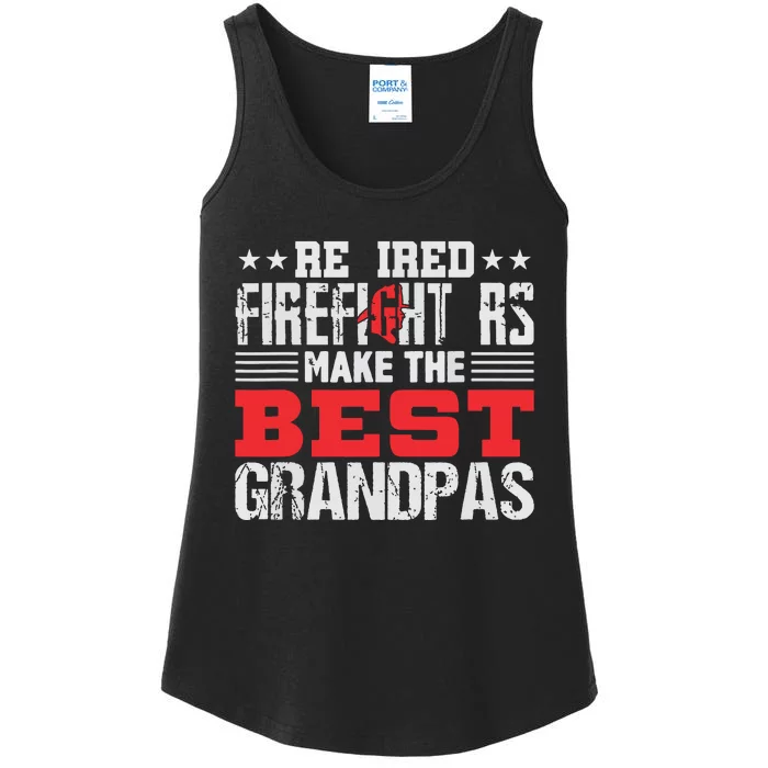 Retired Firefighter Grandpa Fireman Retirement Gift Ladies Essential Tank